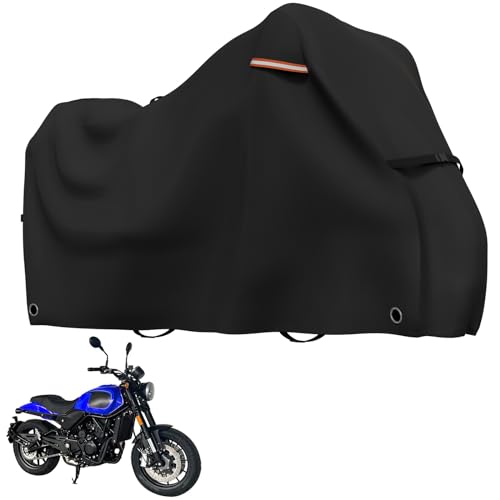 Roasivi Motorcycle Covers Outdoor Waterproof Motorbike Covers All Season Universal Weather Protection for Harley Davidson Touring Models General Fits XXL 96" L x 43" W x 55" H Black - size: 96" L x 43" W x 55" H