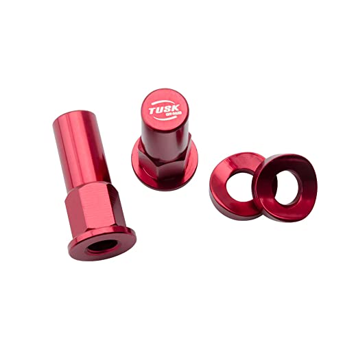 TUSK Rim Lock Nut/Spacer Kit Red - color: Red
