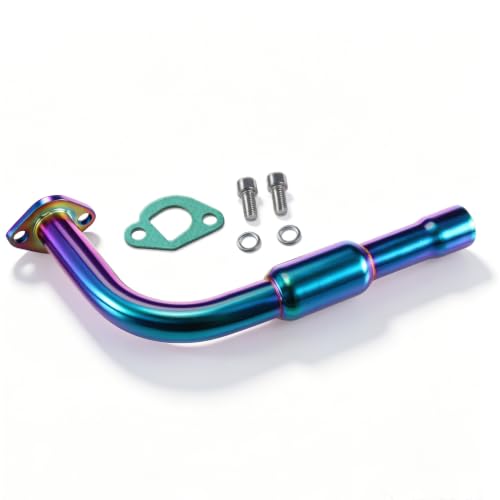 Colorful performance 212cc Mini Bike Exhaust Pipe With Female Thread - color: Colorful