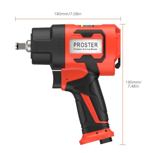 Proster 3/8" Air Impact Wrench 800ft-lb Torque 10000RPM 6pc CR-V Socket Kit - size: 3/8 Inch