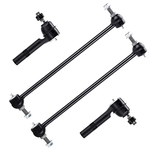 Front Lower Control Arm with Ball Joint Assembly + Sway Bars Outer Tie Rods Suspension kit for Buick Enclave 2008-2017 for Chevrolet Traverse 2007-2016 GMC Acadia Saturn Outlook K621231 K621232