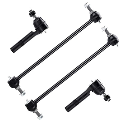 Front Lower Control Arm with Ball Joint Assembly + Sway Bars Outer Tie Rods Suspension kit for Buick Enclave 2008-2017 for Chevrolet Traverse 2007-2016 GMC Acadia Saturn Outlook K621231 K621232
