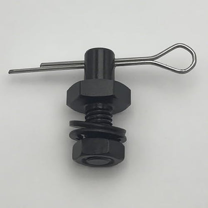 Throttle Cable Adapter Stud Kit with Bracket & Ends #8009 | Compatible with 1977+ Chevrolet (Includes Nut, Washers, Cotter Pin) - color: Black 2 pack