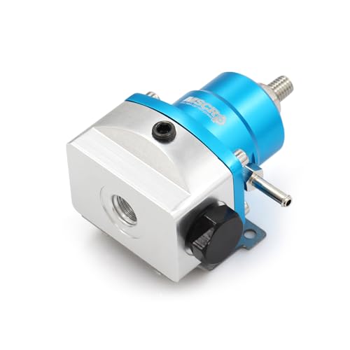 Universal EFI Fuel Pressure Regulator Kit with 0-160psi Fuel Pressure Gauge - color: BLUE