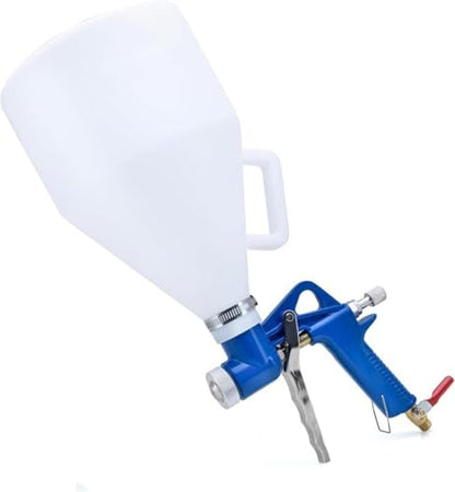 NEIKO 31227A Drywall Texture Sprayer, Air Texture Gun with 1.2 Gallon Hopper Gun, 3 Nozzles: 4 mm, 6 mm, 8 mm, Stucco Mud or Popcorn on Walls and Ceiling, Knockdown, Spray Gun with Handle - style: Texture Spray Gun