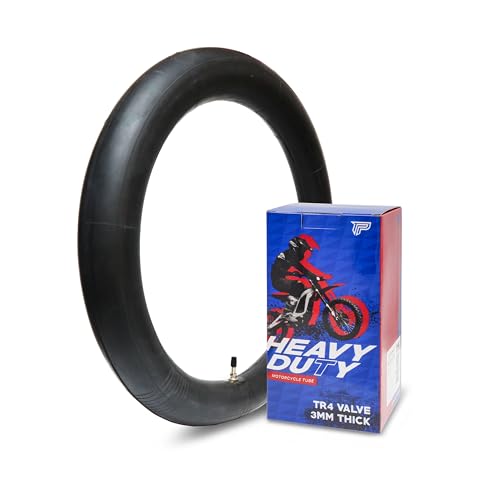 PIVOTRAX-110/90-19 (4.50 X 19) or 120/90-19 Heavy Duty Motorcycle Tube - 3mm Thick - TR4 Valve - size: 110/90-19 (4.50 X 19)