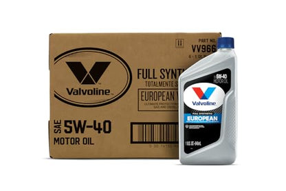 Valvoline - VV966-CS 5W-40 MST SynPower Full Synthetic Motor Oil - 1qt (Case of 6) (VV966-6PK) - size: 1 QT, Pack of 6, style: European Vehicle