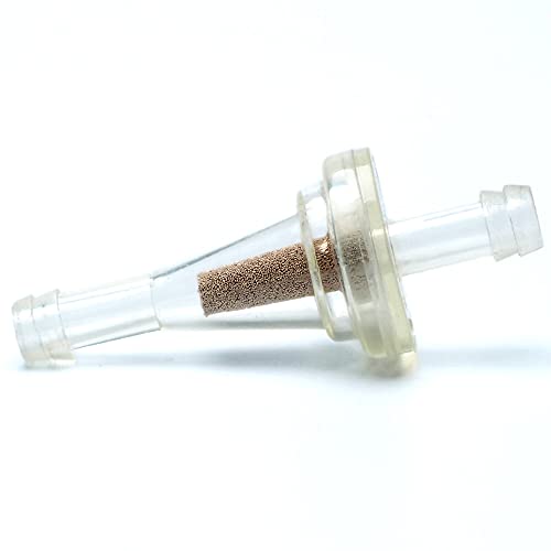 Inline Fuel Filter - Small Universal Fuel Filters (Pack of 2) for 1/4 Fuel Line Gas Engine Motorcycle Dirt Bike Scooter ATV Quads