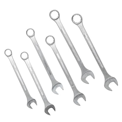 Jumbo Combination Wrench Set, 5-Piece SAE (1-3/8"-1-7/8"), Chrome Plated, Green Storage Bag - Medium-Large Sizes (1-3/8"-1-7/8"), SUVs, Pickup Trucks, General Automotive - color: 5-piece Sae (1-3/8"-1-7/8"), Chrome