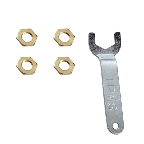 TPMS Service Pack Set with Nut Mounting Wrench Anti-Thief Nuts Tool Repair Kit for Tire Pressure Monitoring System External Sensors Tire Pressure Monitor TPMS Sensor