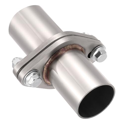 EVIL ENERGY 2 Bolt Exhaust Flange Repair Piping Kit, 304 Stainless Steel Exhaust Flange and Gasket Set with Bolts and Nuts, Universal Flange Replacement Kit for Quick Fix Repair (2"OD) - size: 2"