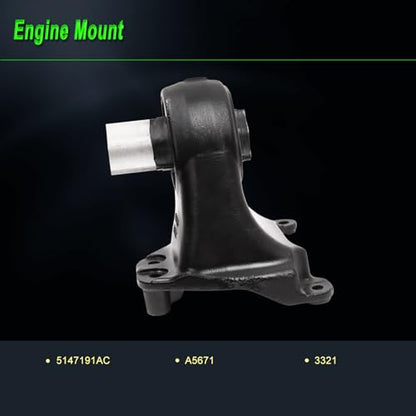 Engine Mount Compatible with 12-17 Wrangler 18 Wrangler JK 3.6L - size: 2012-2017 Jeep Wrangler