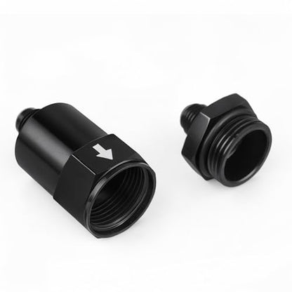 6AN Billet Inline Fuel Filter 30 Micron Anodized Aluminum Black 2PCS - size: 6 AN (3/8 in)