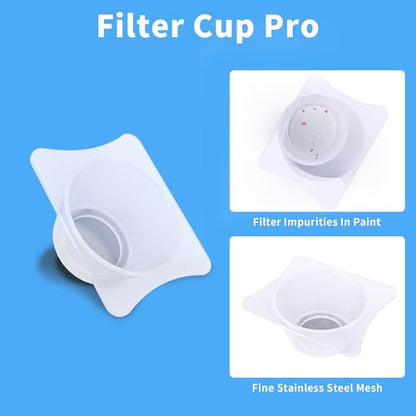4PCS Airbrush Paint Cup Strainers - Durable PP Filter Screens for Crafts & Painting, 1.30" x 0.98" with 0.83" Holes, White