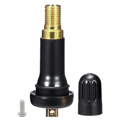Saihisday TR413 Valve Stems Black Rubber Snap-in Tire Valve Wheel Rim Stems TPMS for GM Chevy (Pack of 100)