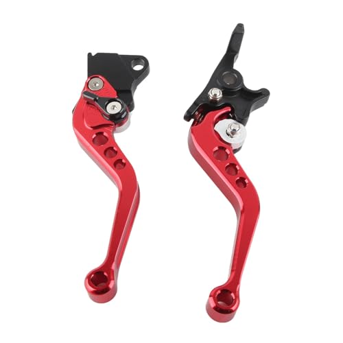 BAFOVY Zerone CNC Aluminum Motorcycle Brake and Clutch Lever Handles, Red - color: Red