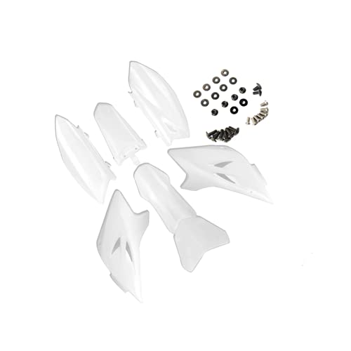 TTR 50 White Plastic Body Fender Kit for Chinese TTR 50cc TTR50E Pit Dirt Bikes Including All Mounting Screw