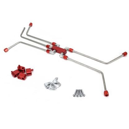 LS Coolant Crossover Steam Vent Kit 6.0 5.3 LS Steam 4 Port Line Kit - color: Red