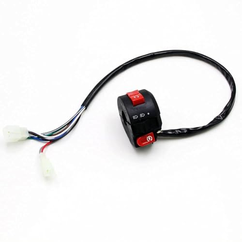 PRO BAT 110cc ATV Full Wiring Harness w/ 2-Coil Stator 5-Pin AC CDI - color: White Spark Plug