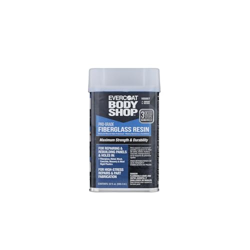 Evercoat Body Shop 105007 Pro-Grade Fiberglass Resin for Repairing and Rebuilding Panels & Holes in Fiberglass, Metal, Wood & More, Easy Mix Hardener Included 32 Fl Oz. - size: 32 Fl Oz.