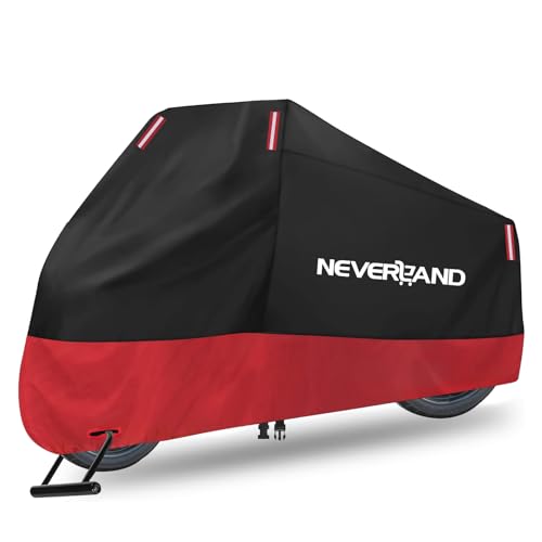 NEVERLAND Motorcycle Cover 300D Waterproof Outdoor All Weather Protectio - size: XL
