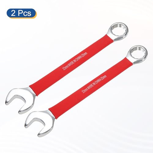 HARFINGTON 2Pcs Metric Combination Wrench 22mm 12-Point Box & Open End CR-V - size: 22mm