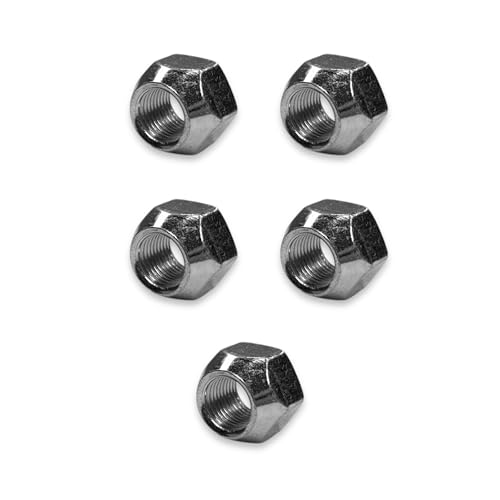 BCP Fasteners 1/2-20 Zinc-Plated Open End Acorn Lug Nuts, 5 Pack - size: 1/2-20 | 13/16 socket