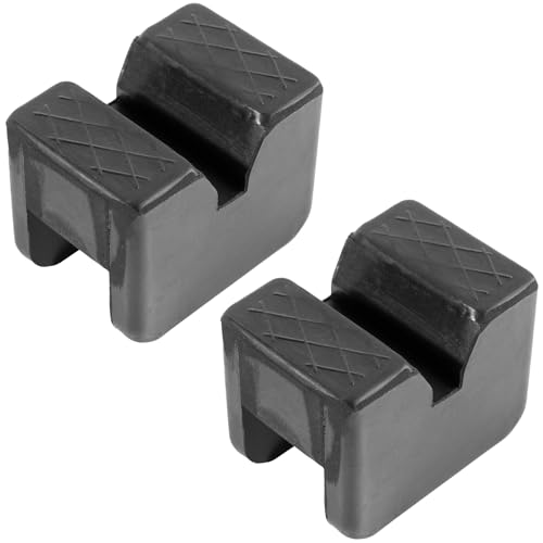 Universal Jack Stand Pad Adaptor Rubber Block Axle Listing Slotted Frame Rail Sill Damage Car Protector Heavy Duty Pinch Welds Jacking Point - size: 6Ton & 2Pcs