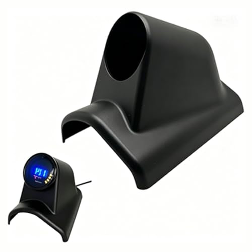 Universal Black 2" 52mm Triple 3 Hole Pillar Gauge Pod Holder, Automotive Housing Pods, ABS Plastic Auto Dash Mount Bracket, Dashboard Meter Cup Holder for Cars, Trucks (A/Single) - color: A/Single