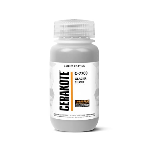 CERAKOTE C-Series Glacier Silver High-Temp Coating, 16 oz, C-7700P - color: C-7700 GLACIER SILVER, size: PINT (16OZ)