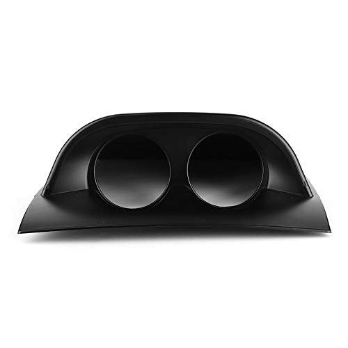 KIMISS 2in Dual Gauge Dash Pod, Dash Gauge Pod Dual Hole Car Meter Mount Holder Bracket Universal Auto Accessory (Black)