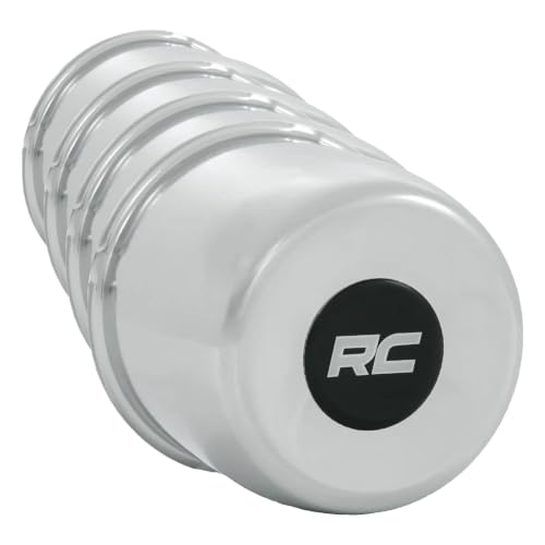 Rough Country Chrome Center Cap for Steel Wheels - 3.30" Bore Size, Closed Push-Through Design, Wide Compatibility (Pack of 4) - size: 3.30 inch (Pack of 4)