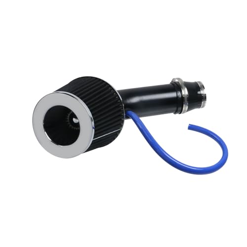 Modengzhe Cool Air Intake Kit, 3" Universal Induction Flow Tube Kit, Black - color: Black