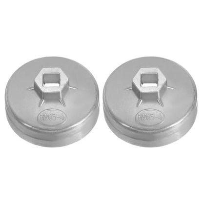 HARFINGTON 2pcs Oil Filter Cap 14 Flute 82.5x41x73mm (WxHxID) 1/2" Square - size: 14 Flute 82.5 x 41 x 73mm