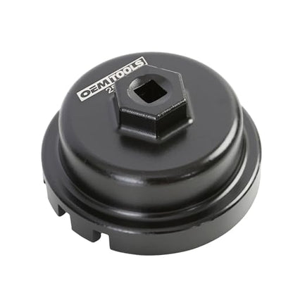 OEMTOOLS 25451 64.5 mm Oil Filter Cap Wrench, Oil Filter Wrench 14 Flute Design, Oil Filter Removal Tool Heavy-Duty Cast Aluminum, Compatible with 3/8" Drive and 27 mm Wrench - size: 64.5mm