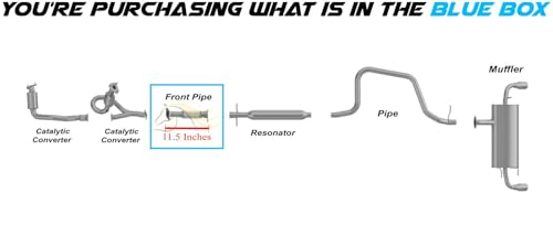 Exhaust Front Flex Pipe Compatible for 2009-2012 Chevy Malibu 3.6L | Stainless Steel | Northeastern Exhaust | Free Gaskets and Bolt Kit Included - color: Front Pipe