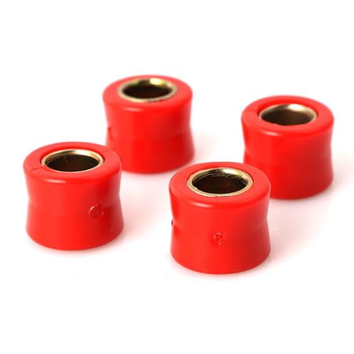 Minho 4Pcs 10MM Rear Shock Absorbing Suspension Bushing Set in Rubber Material Compatible with Most Motorcycles Scooter ATV UTV Go Kart,Red Color - color: red, size: ID; 10MM