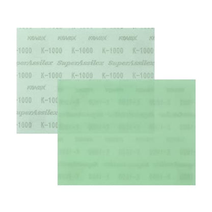Super Assilex Flexible Sanding Sheets Job-PAK, Lime K-1000, U191-2507, 4 Sheets + 1 M Hand Pad for Half Sheets - color: K-1000 Lime, size: w/ Half-sheet M Pad