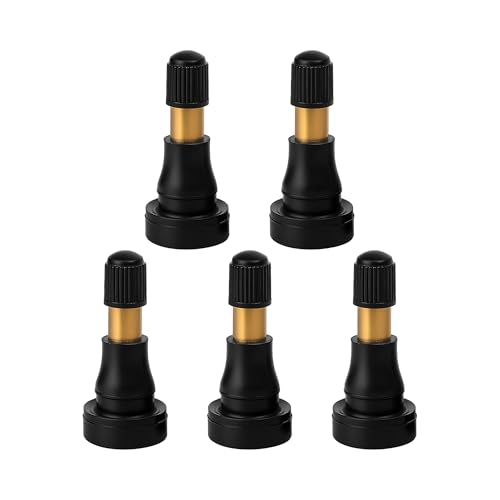 5PCS TR600HP High Pressure Car Tire Valve Stem, Snap-in Tubeless Brass Rubber Vehicle Tire Valves, Suitable for 0.453" Rim Hole and Most Larger or Heavy Duty Vehicles