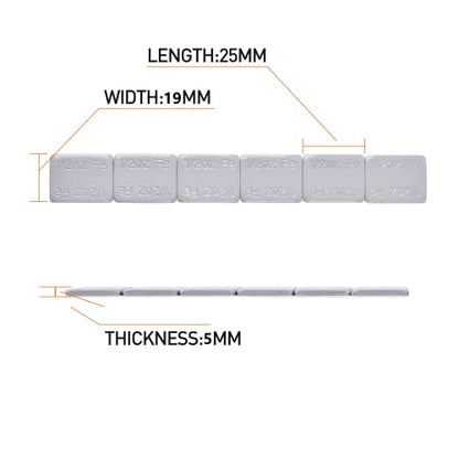 A A IN 2 Boxes/576pcs, 1/2oz, 0.5oz, Grey, Steel Stick on Wheel Weights - color: Grey, size: 1/2oz wheel weights, style: 2 Box