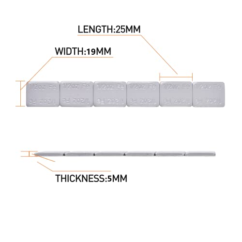 A A IN Stick on Wheel Weights 1/2oz, 0.5oz, Grey 288pcs Low Profile Weights - color: Grey, size: 1/2oz wheel weights, style: 1 Box