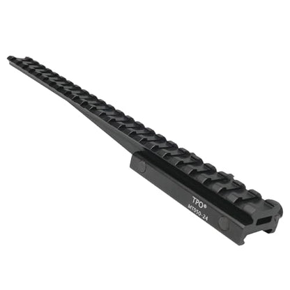 24-Slot Picatinny Rail Riser Mount (1"/0.83"/0.5" Height), 10" Length Flat Top Mount Adapter and Optics Riser Mount - style: Low - 0.5"