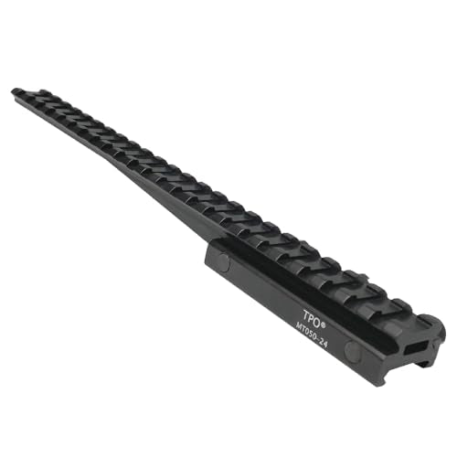 24-Slot Picatinny Rail Riser Mount (1"/0.83"/0.5" Height), 10" Length Flat Top Mount Adapter and Optics Riser Mount - style: Low - 0.5"