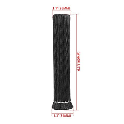 Spark Plug Wire Boots Thermal Protection Insulator Sleeve, 1200 Degree Heat shield Cover Wrap 6 inch for Car Truck 8PCS(black) - color: black
