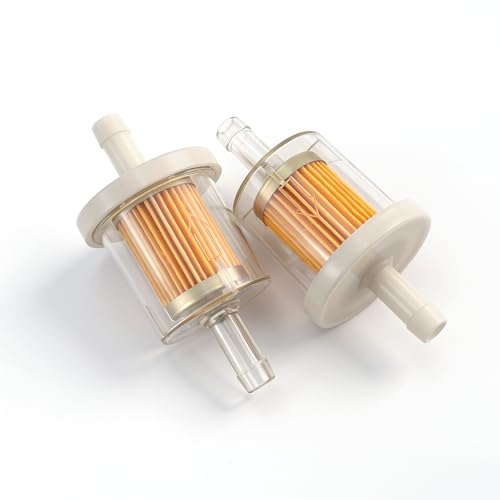 BlingKingdom 2PCS Inline Fuel Filter, Fit for 8 mm Fuel Lines, Lawn Mowers