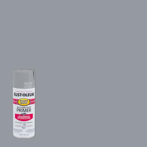 Rust-Oleum Stops Rust Automotive Primer Spray, Flat Light Gray - color: Flat Light Gray, size: 12 Ounce (Pack of 6)