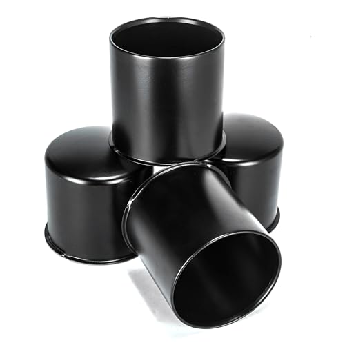 4Pcs 4.9" Stainless Trailer Wheel Center Caps, Matte Black - color: Matte Black, size: 4.9'' Hub 4.8" H