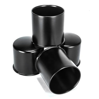 4Pcs 4.9" Stainless Trailer Wheel Center Caps, Matte Black - color: Matte Black, size: 4.9'' Hub 4.8" H