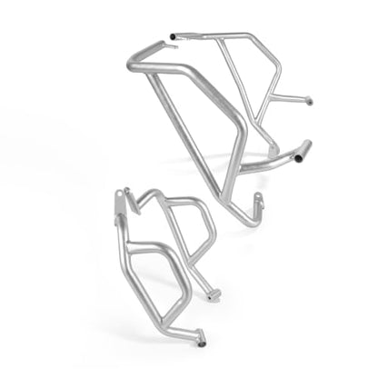 CHIFUN Engine Guard Crash Bars for 450MT Ibex 450 2024-2026, Motorcycle Upper and Lower Highway Frame Gas Fuel Tank Falling Protection Bars (Sliver) - color: Sliver