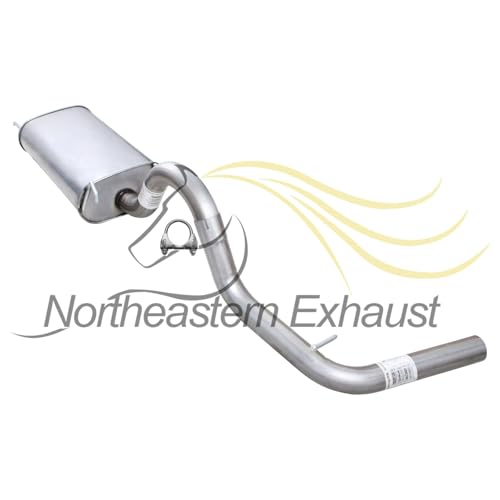 Northeastern Exhaust | Stainless Steel Direct-Fit Exhaust Rear Muffler Compatible for Toyota Tacoma 2005-2012 4.0L | Free Clamps Included | Automotive Replacement Part